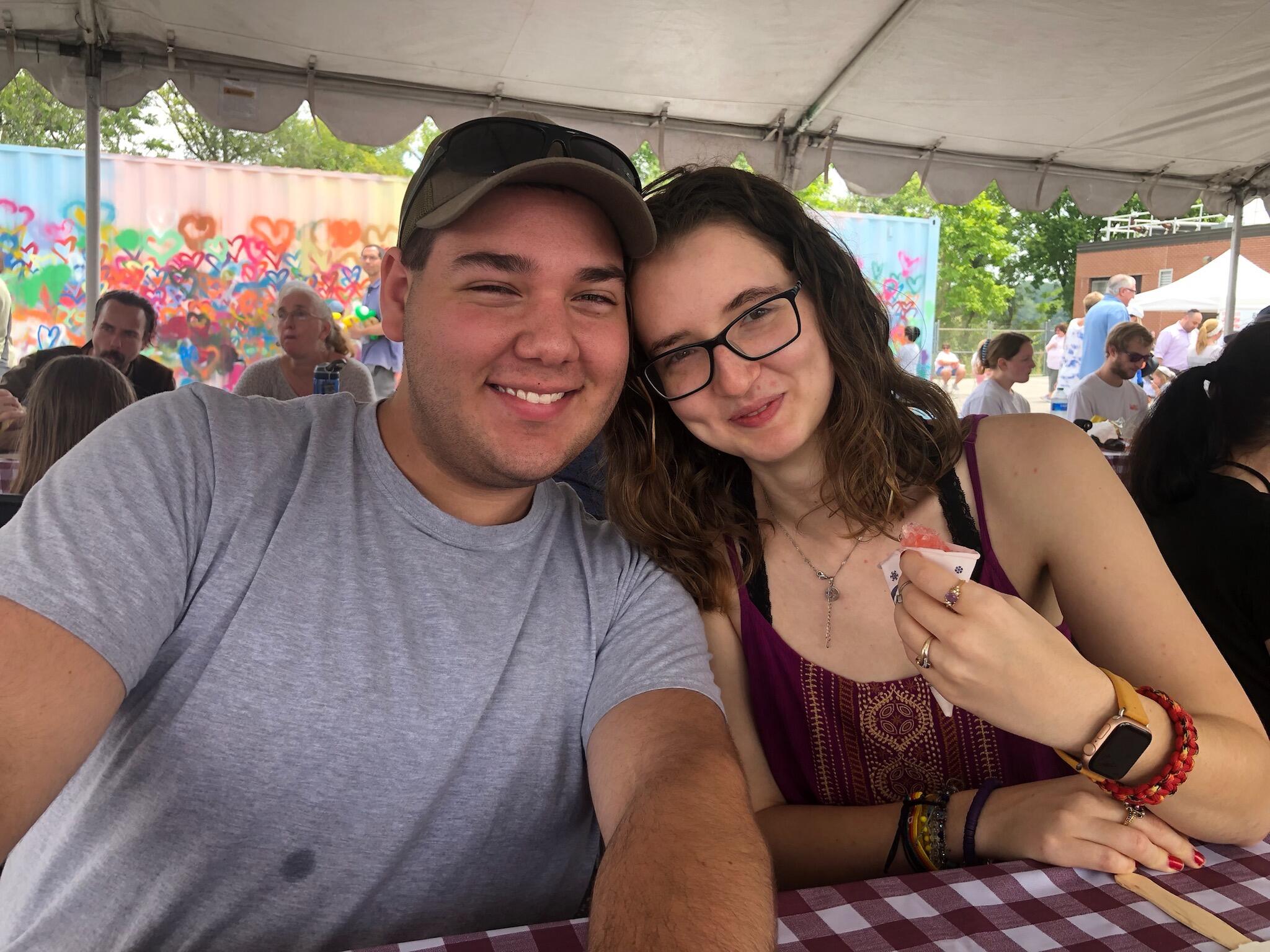 After talking all summer about all things philosophy, religion, and life Caleb finally asked Lacey out on August 4th. He took her to Red Robin and then to Creve Coeur Park to watch the sunset. 