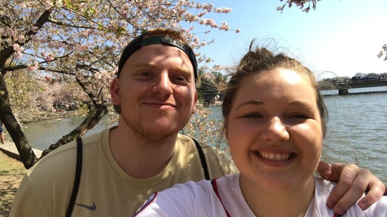 First Washington Nationals Game together with a pitstop to see the cherry blossoms in full bloom.