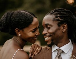 Bride with long hair in updo