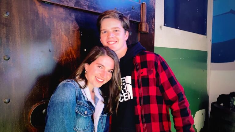 Our first photo together about two weeks into dating!