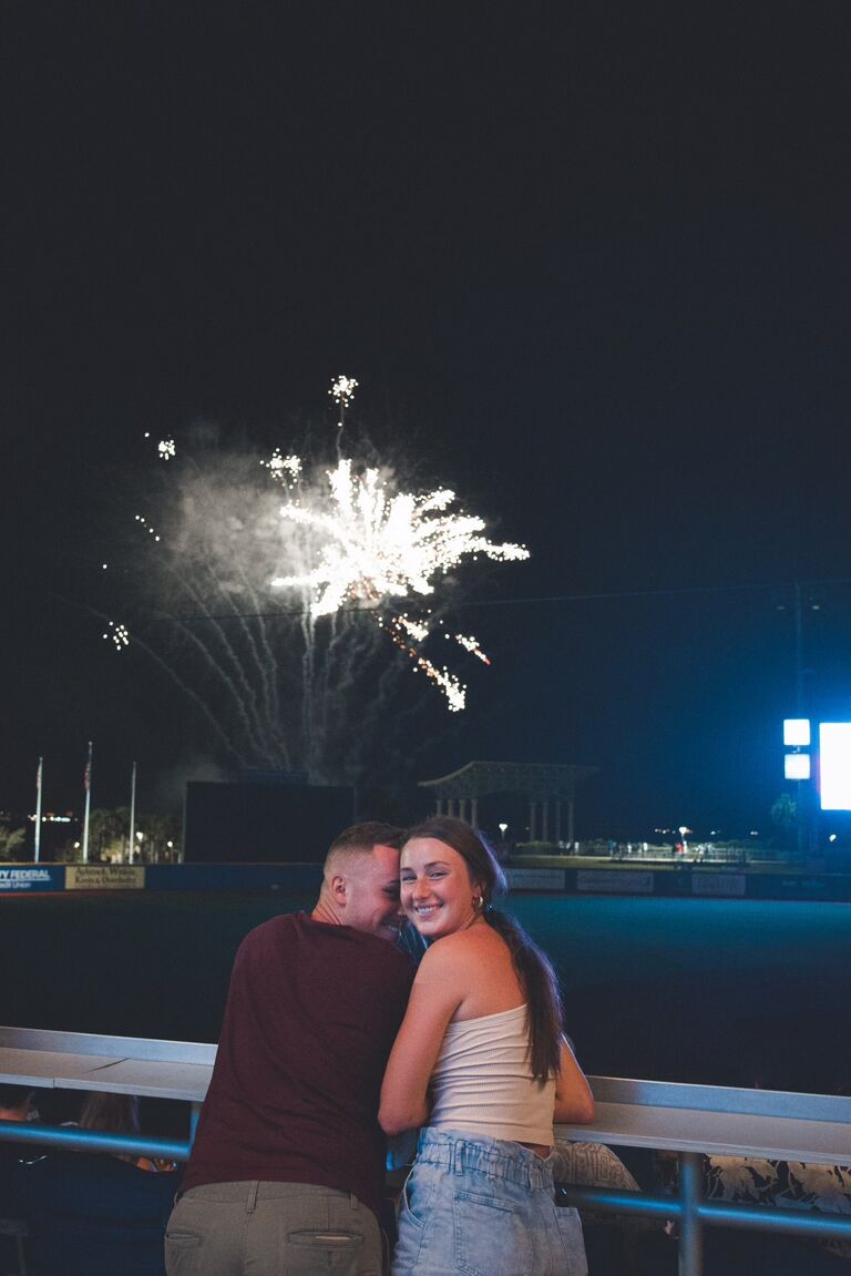 Fireworks after a Pensacola Wahoos game as captured by Jesse.