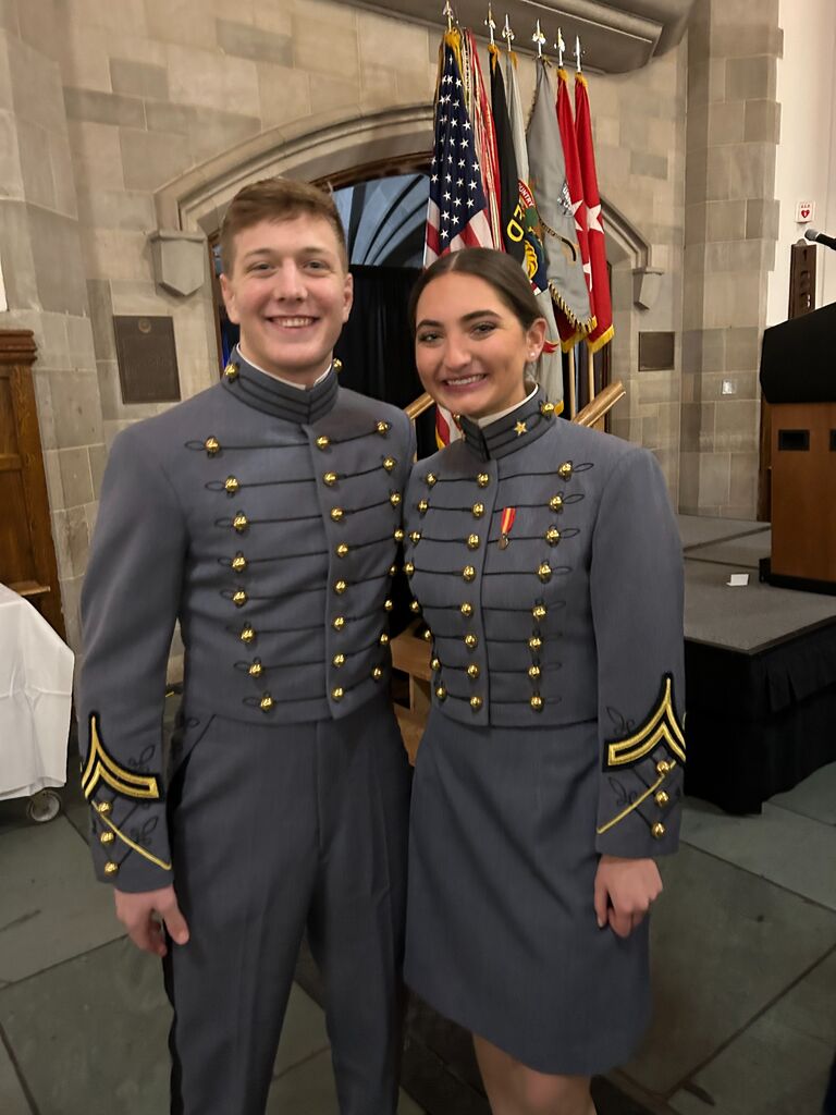 Yearling Winter Weekend! Mark survived the superintendent's table at the banquet and impressed Katie.