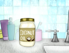 Coconut oil on counter