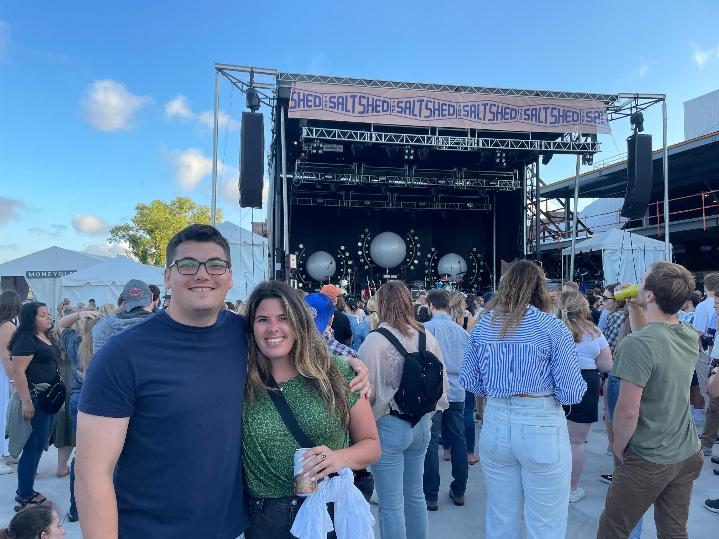 One of our first concerts together -- we both love live music so much! We saw Mt. Joy and Wilderado at the Salt Shed. 
