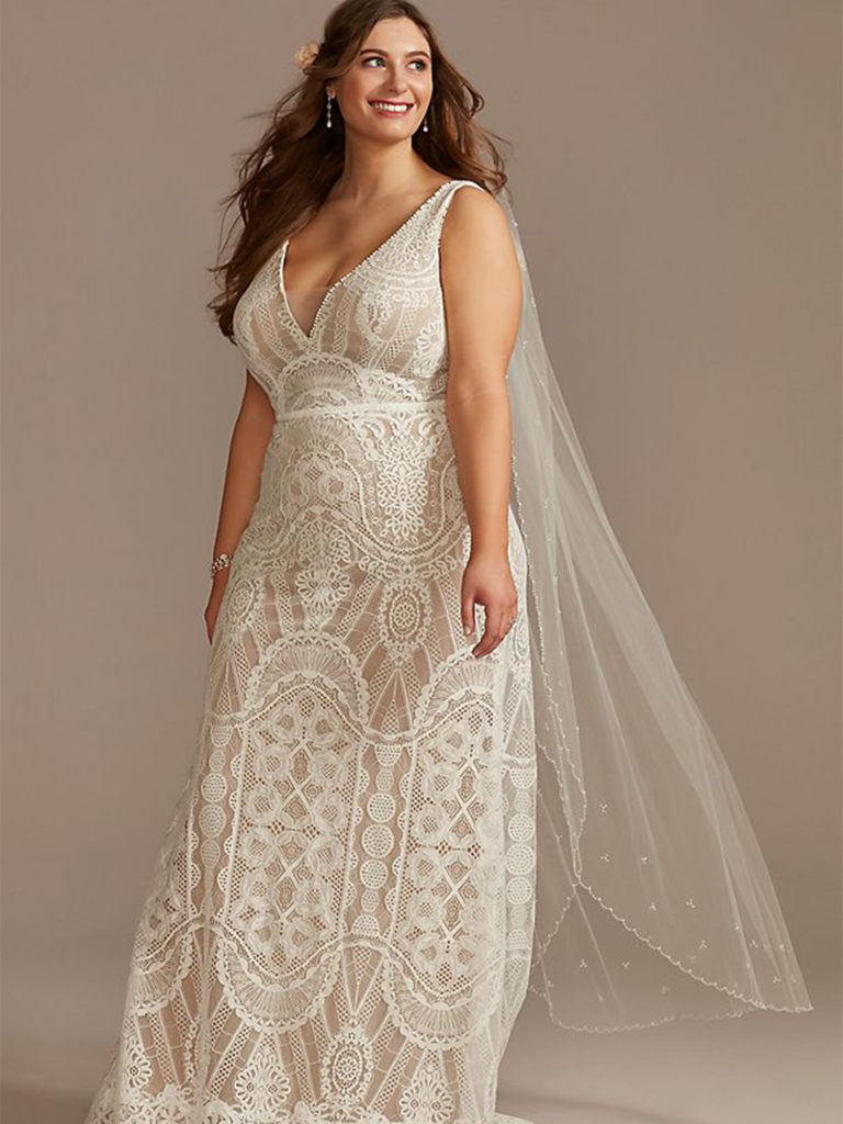 Plus size art deco wedding outlet dress