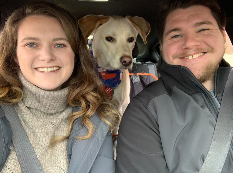 Spending Christmas together. Peep Apollo in his Christmas bandana!
