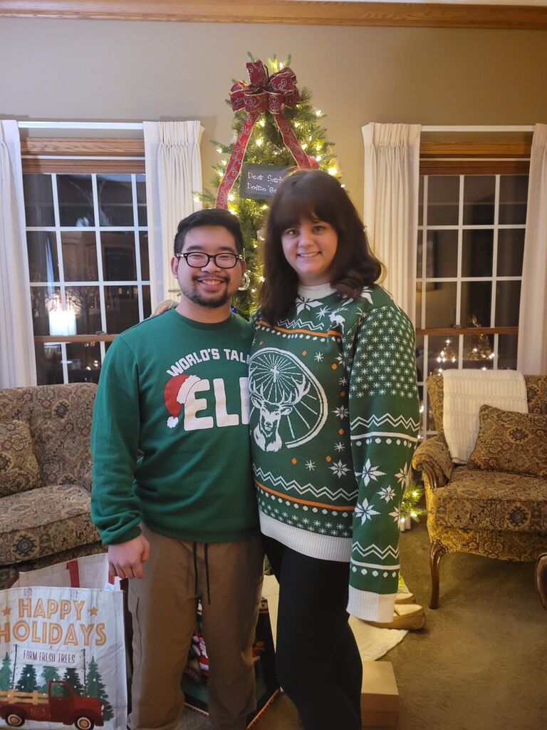 Christmas together with the world's tallest elf!