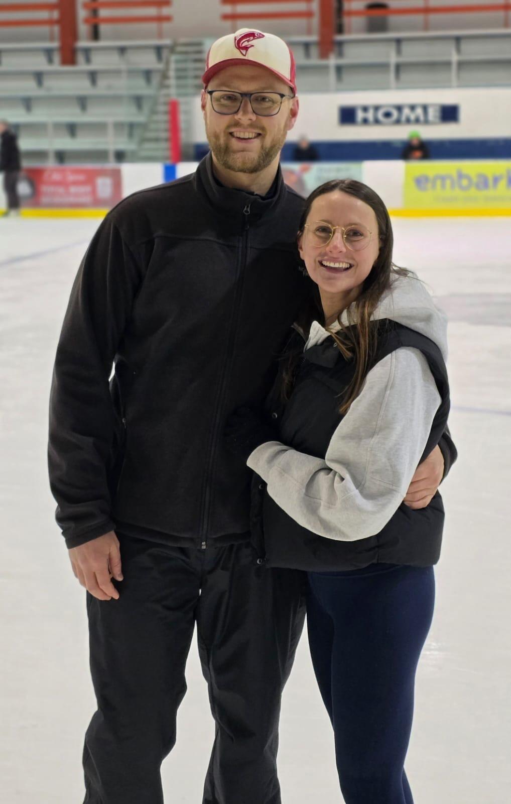 Valentine's Day at the rink - a big moment for Ben getting back on the ice after years away.
