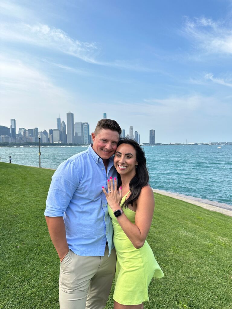Unbeknownst to KK (or her family..ok maybe her Dad might have known), Max proposed in Chicago during the Air and Water Show while taking a stroll at the Adler Planetarium.