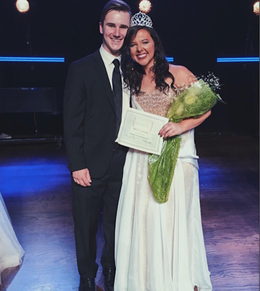 We won Parade of Favorites (a club showcase & pageant at Lee University)! We had spent 6 hours a week in practice to learn the group and couples dances, and those practices were the beginning of our friendship. This was the night we both knew we'd be close for a while. 