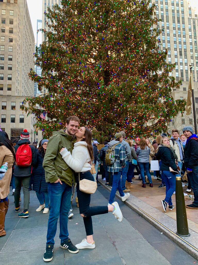 We first matched on a dating app in May 2019, and then made it official on October 3rd of that year