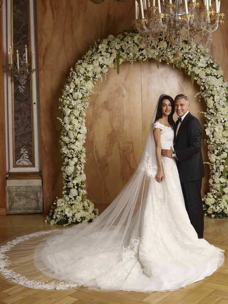 George and Amal Clooney on their wedding day. 
