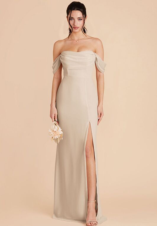 sachin and babi light blue dress Chiffon Champagne Bridesmaid Dresses: Buy Women's Dresses Online at STACEES main image 1