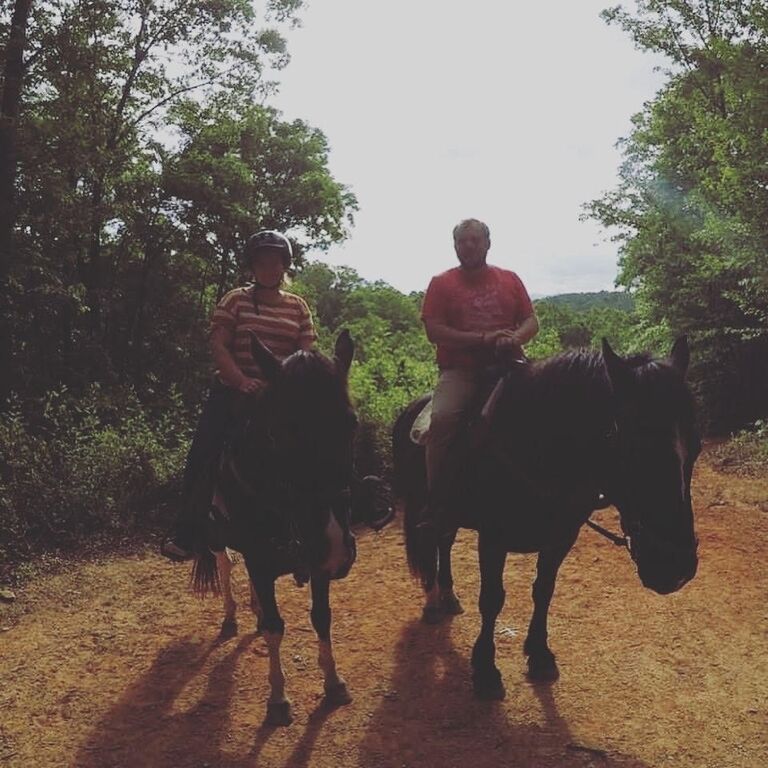 Caitlin goes horseback riding for the first time since she was a kid! And she was terrified! 