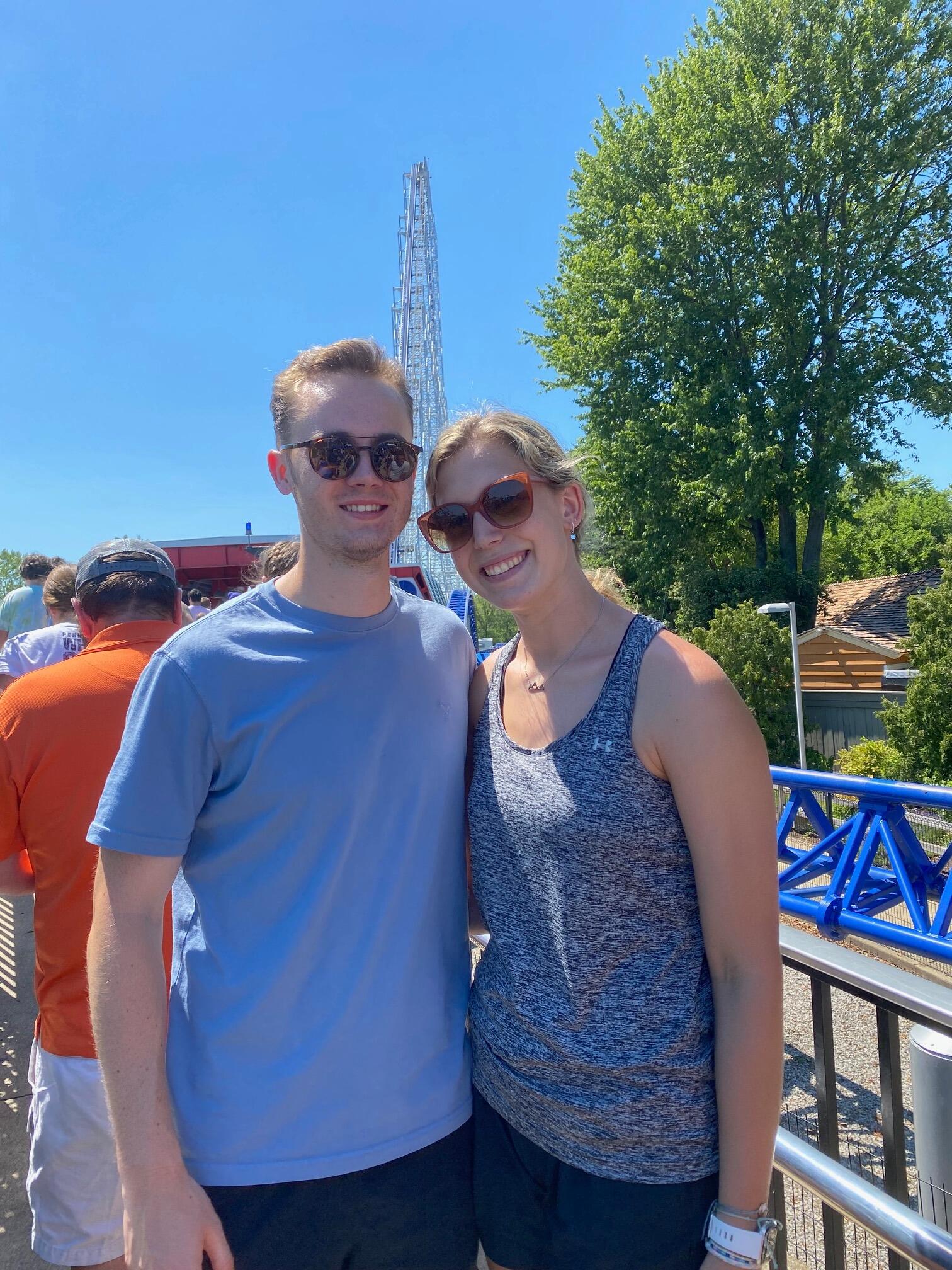 They went to Cedar Point. The park was SO BUSY they only rode 4 rides the entire day.