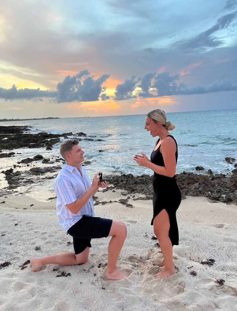 After almost five and a half years together, Caleb got down on one knee and asked Cara to spend forever with him. She was so surprised and said YES to the man of her dreams! Best day ever!! 