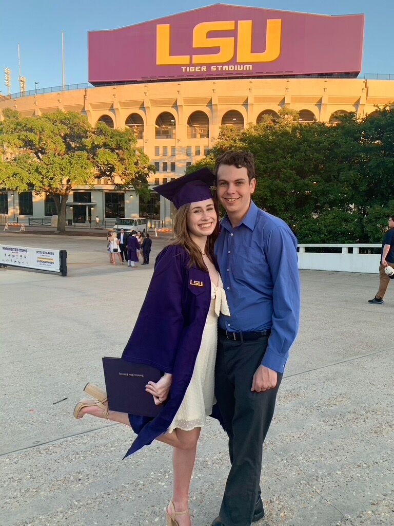 we both graduated from LSU - geaux tigers!