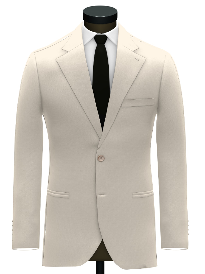 Cotton Blend White Zurich Suit from Enzo Custom