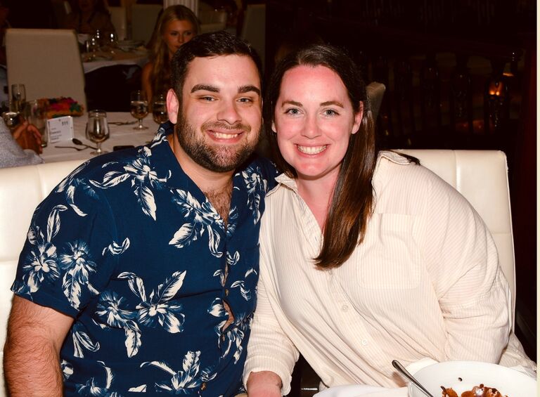 Dinner on our cruise we took, first big trip together!