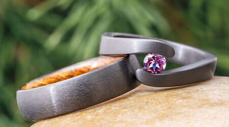 Round Silver Tie Tack with Gibeon Meteorite | Jewelry by Johan - Jewelry by  Johan