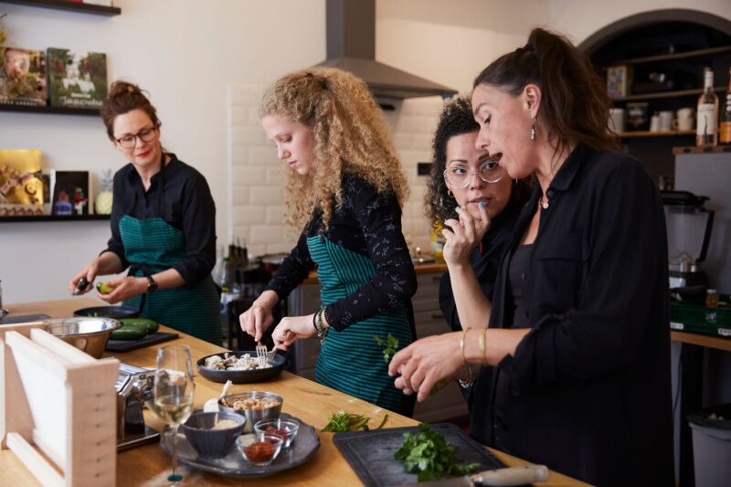 cooking class Galentine's Day party ideas