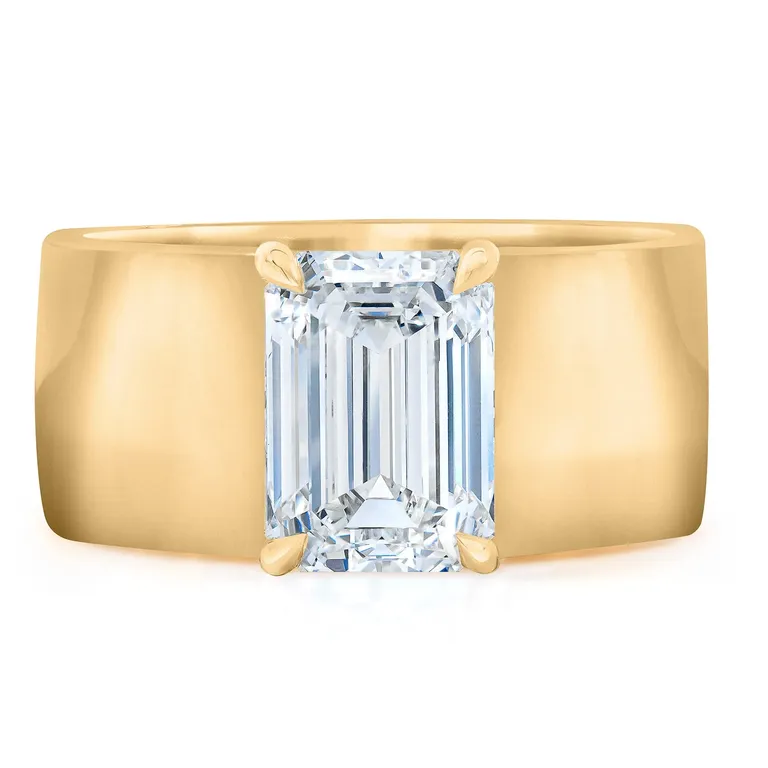 Keystone cigar band engagement ring from Ring Concierge