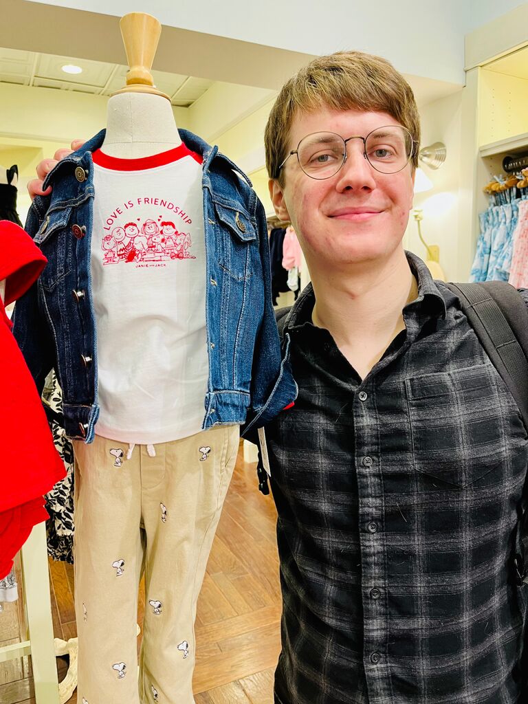 Griffen also browsing clothes for our imagined future child. See? Bailey isn't the only crazy one!