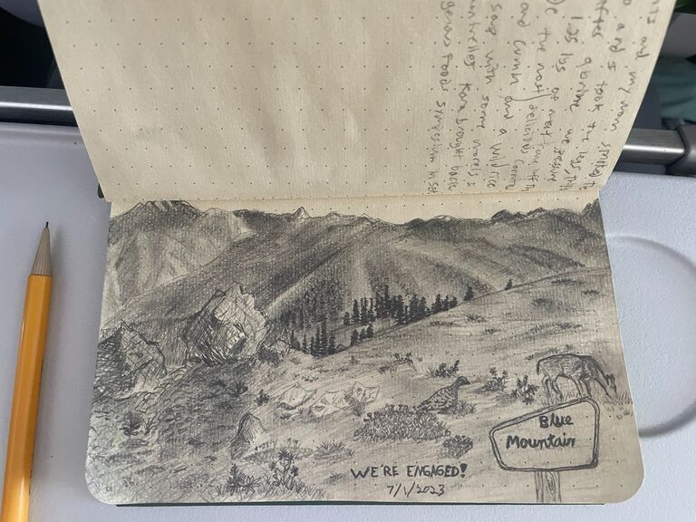 Connor even sketched their engagement spot for Kara!!