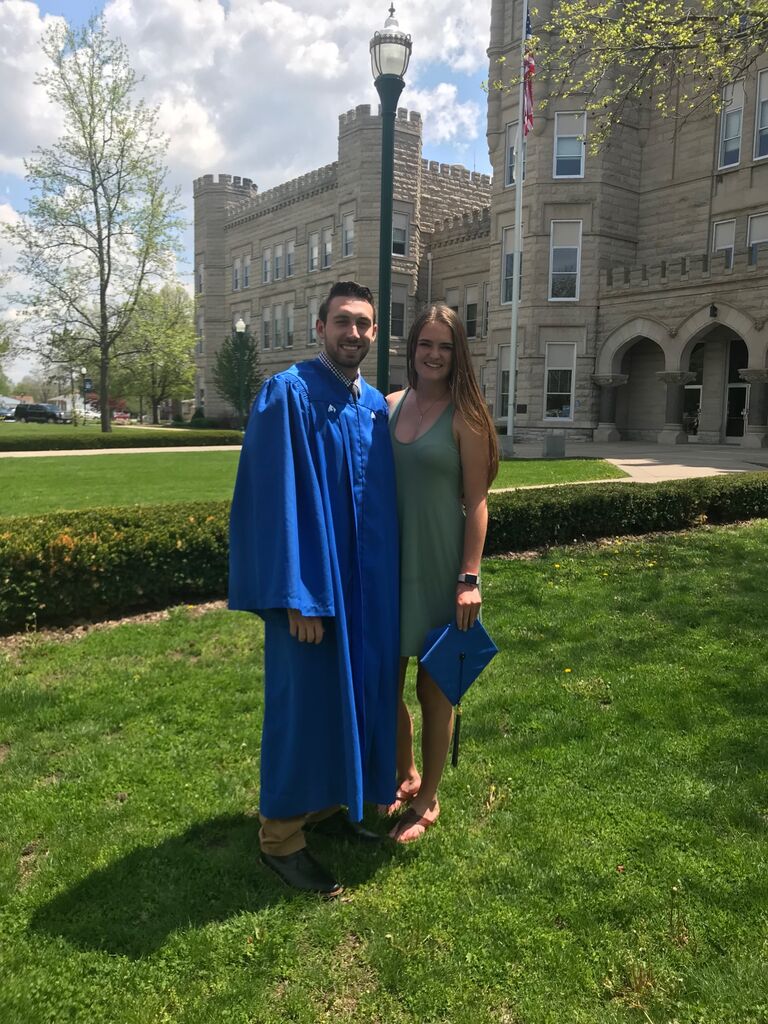 Gabe went on to graduate high school and moved north to attend Aurora University where he continued to play football. He would later transfer to EIU where he would graduate with his Bachelors in Elementary Education. Cedar went south to attend school at Clemson University where she eventually graduated from with a Bachelors in Science. During this time apart, their friendship continued to flourish. Eventually, their love began to rekindle near the end of Cedar’s college career at Clemson. That 30 minute drive was starting to look a cake walk to Gabe compared to the 10 hour haul it was to see Cedar now. 