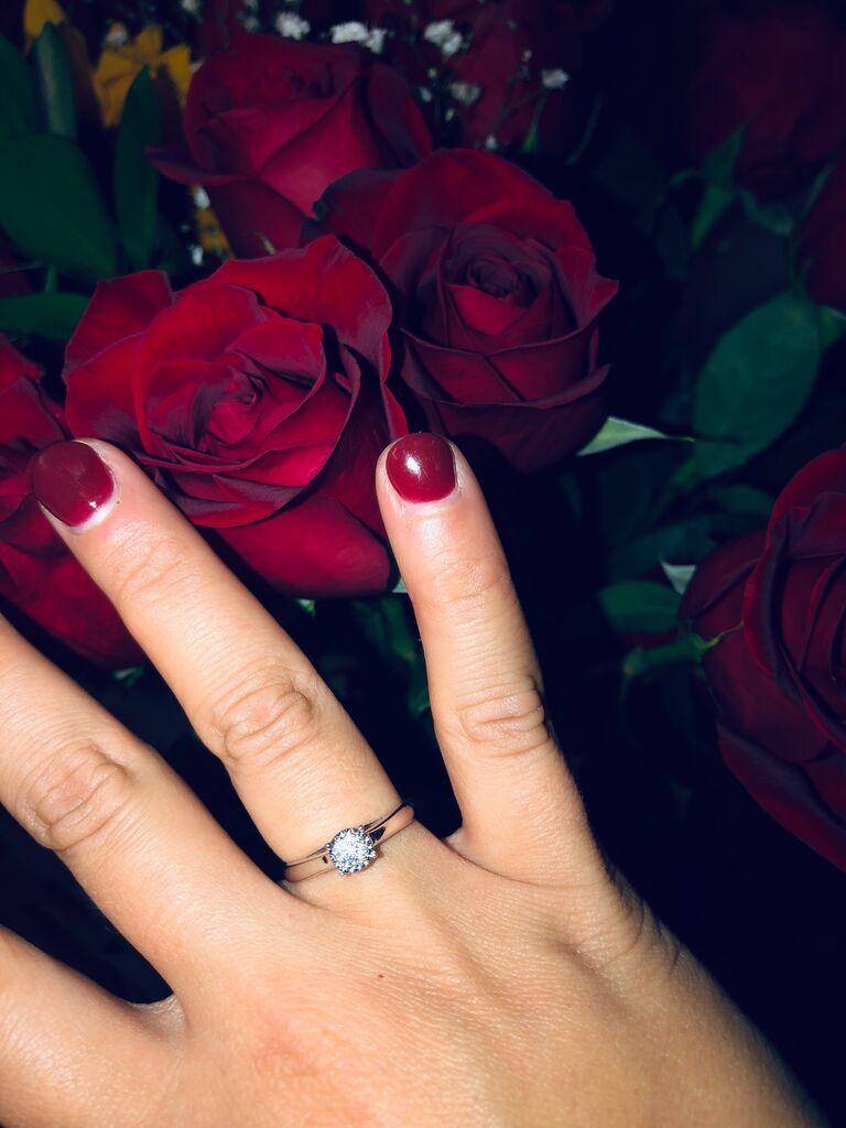 Nathan then surprised Sara with a promise ring on her birthday (2018).
