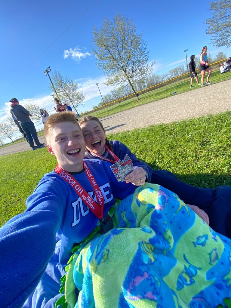 We ran another half marathon in London (Ohio)!