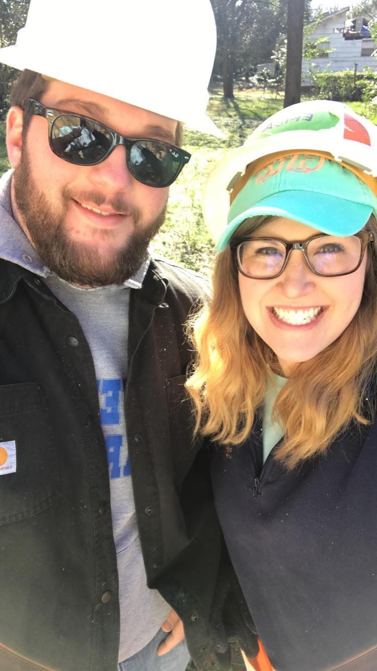 The couple volunteered with Habitat for Humanity and got to help build a house for a Charlotte family in need.