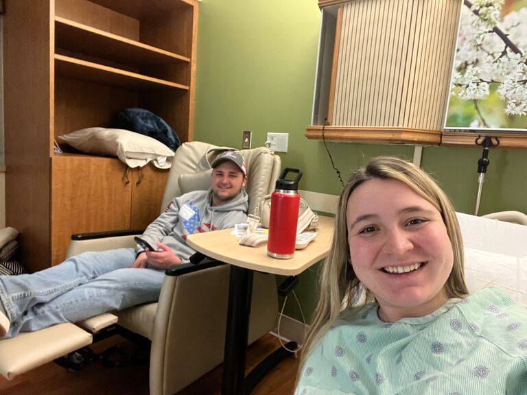 Finally made it to the induction date (no Leap Day baby)! We got to watch Illini Basketball in the delivery room. 