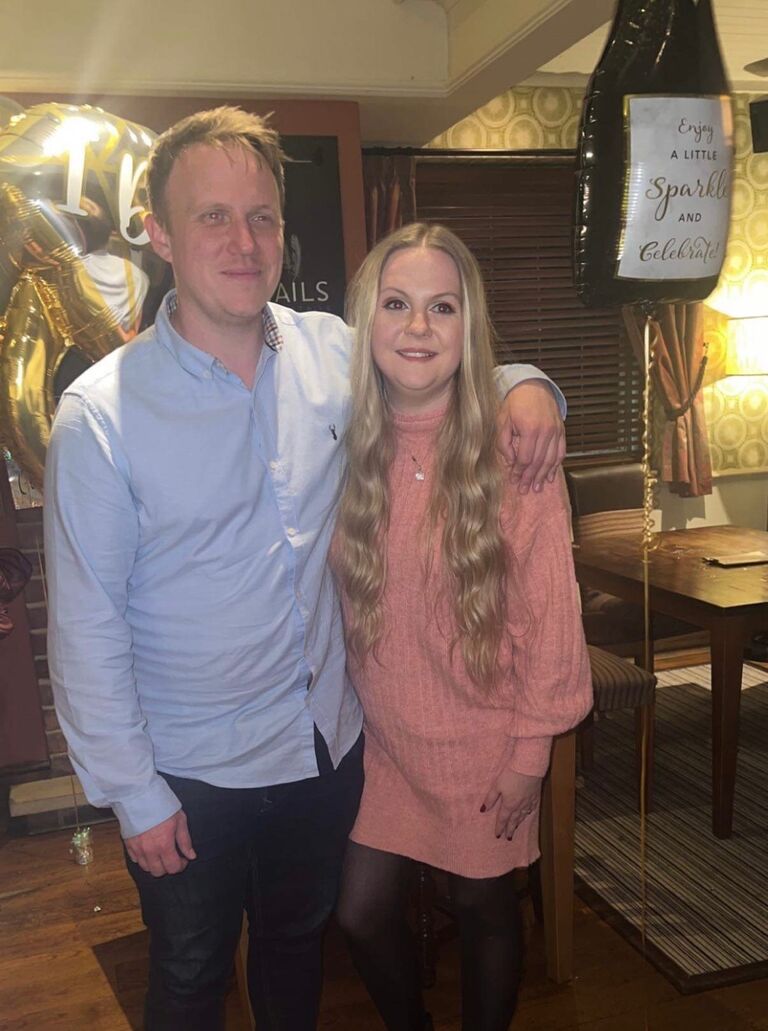 Our Engagement party with all of our family & friends