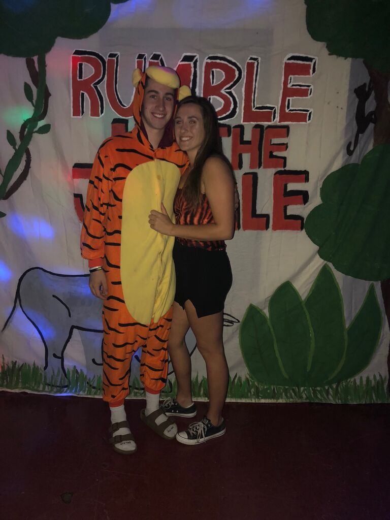 Jungle themed sponto with Evan's Fraternity