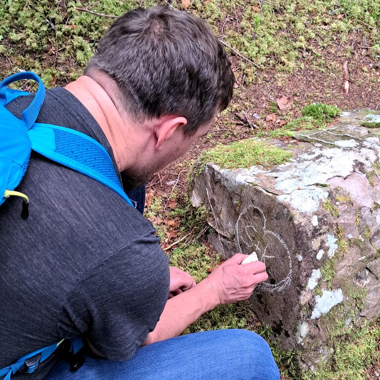 Leaving our mark at Hopeall Falls in Newfoundland