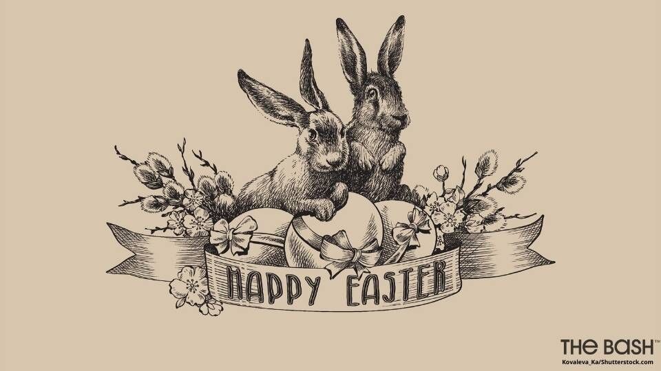 Vintage Easter Zoom background