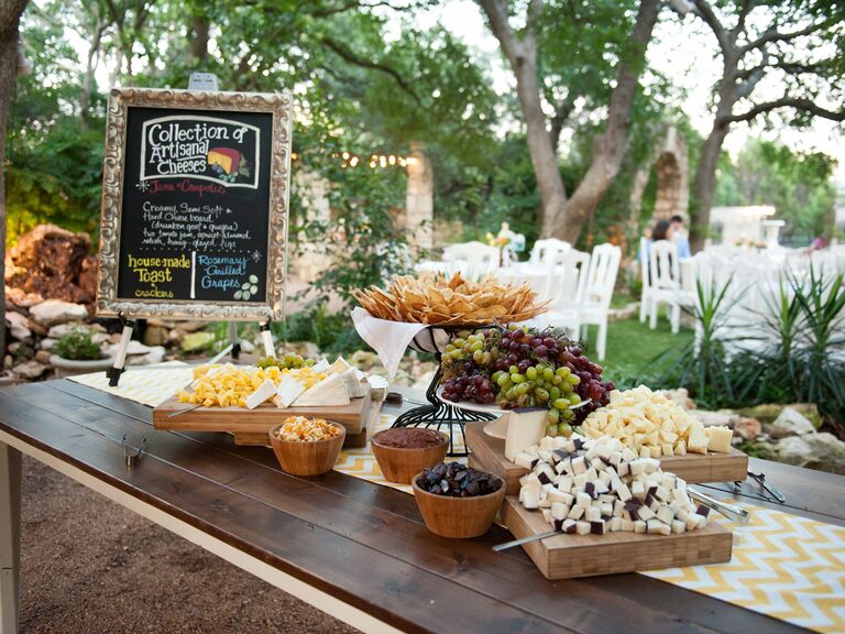 wedding food stations cheese platter