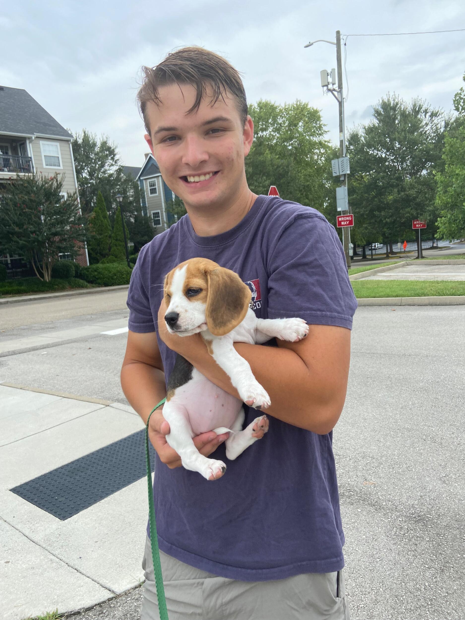 Andrew’s first time meeting Goose!
