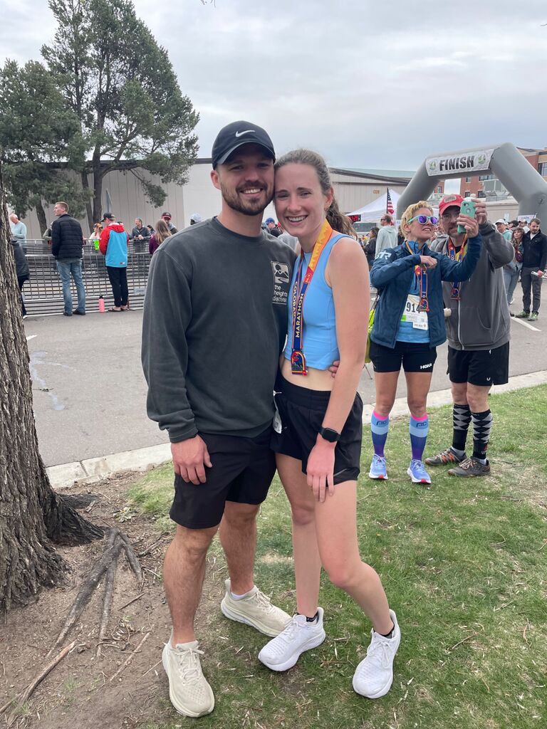 Cody signed up to run his first marathon and so obviously Rebekah signed up for her first marathon to be 2 weeks before his to beat him to the punch;)