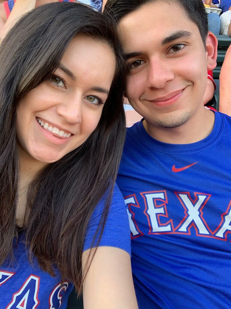 First Rangers game together on the 4th of July.