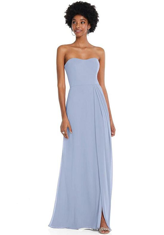 Jewel Neck Sleeveless Maxi Dress with Bias Skirt