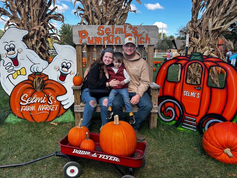 Picking out pumpkins!