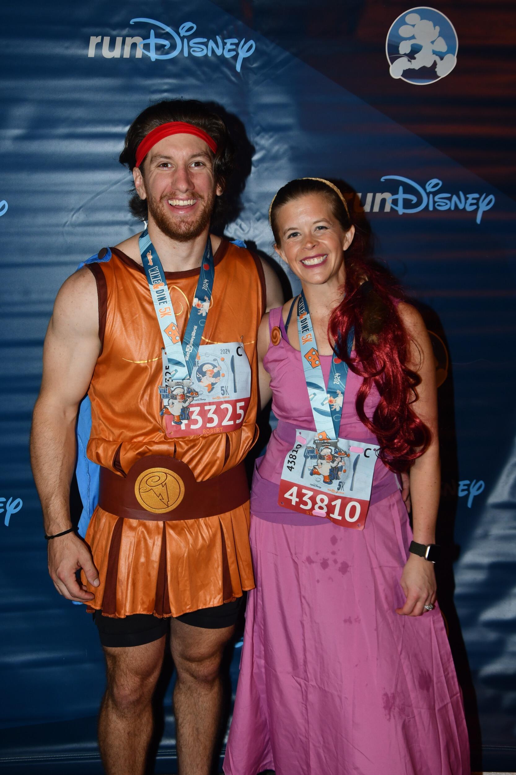 One of many trips to Disney in Rob's future running as Herc and Meg