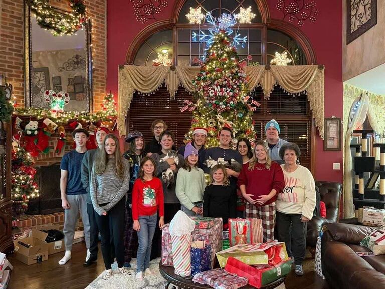 Our first Christmas with Justin's family 