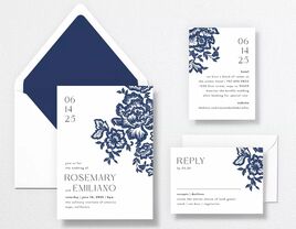 The Knot elegant floral wedding invitation by Vera Wang 