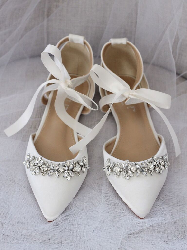 cute flat wedding shoes