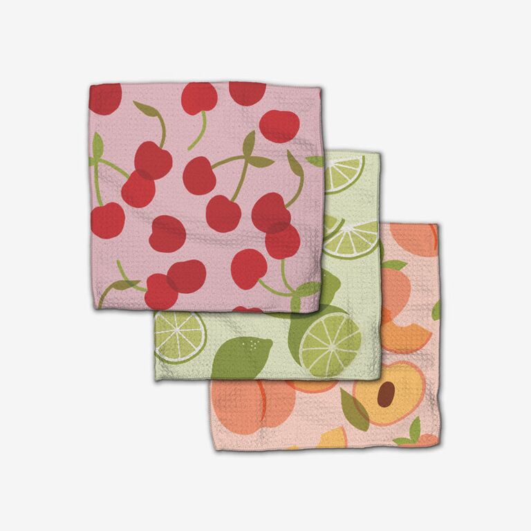 Fruit patterned dishcloths housewarming gift for couple