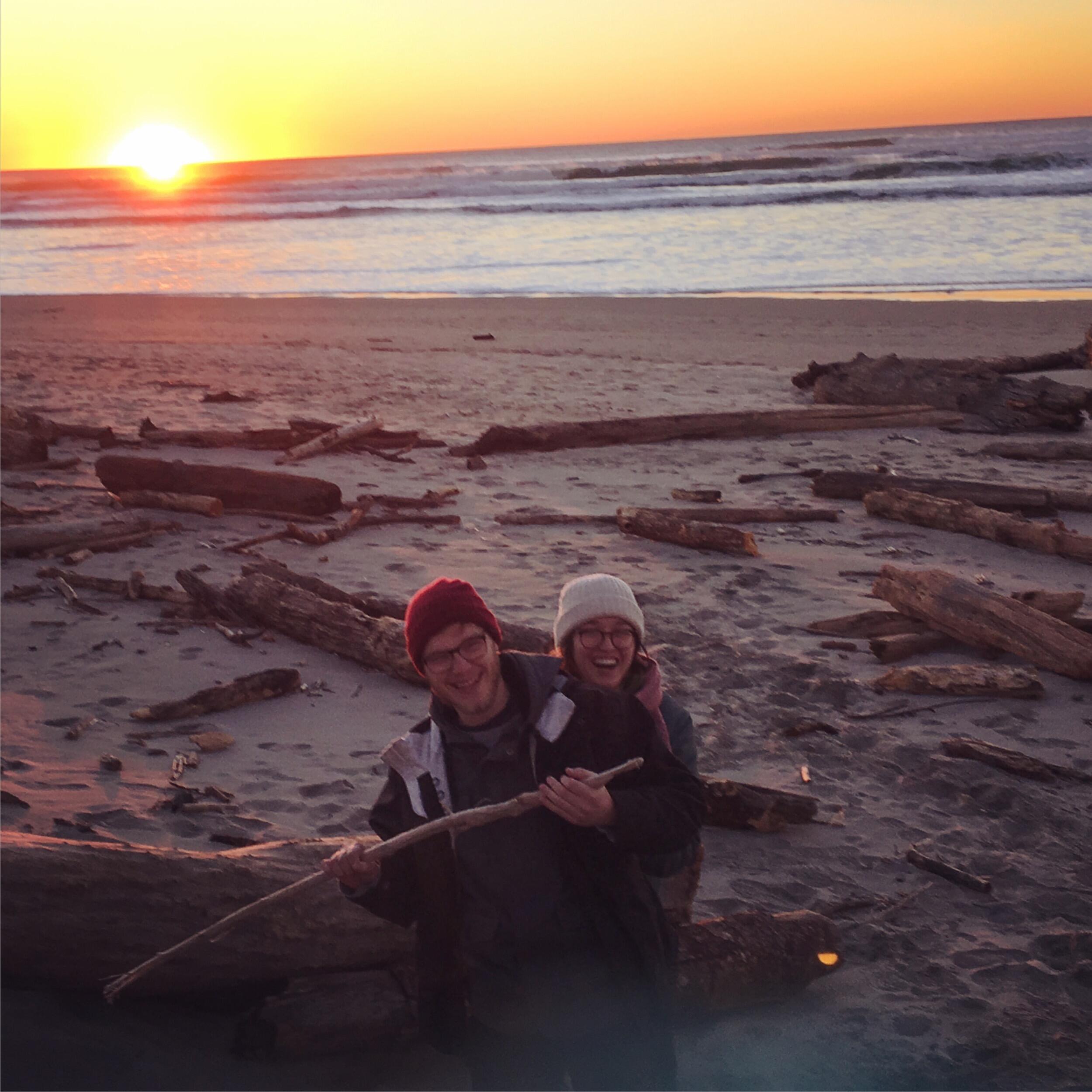 Celebrating the New Year 2016 on Rockaway Beach, OR! We are looking forward to ringing in all the next years together! 