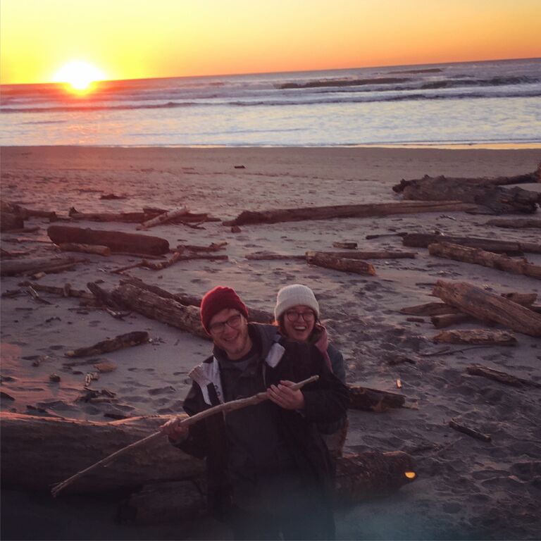 Celebrating the New Year 2016 on Rockaway Beach, OR! We are looking forward to ringing in all the next years together! 